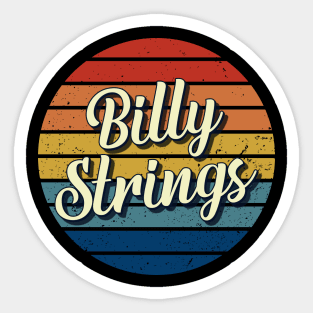 Billy Strings Vintage Retro Circle Sticker